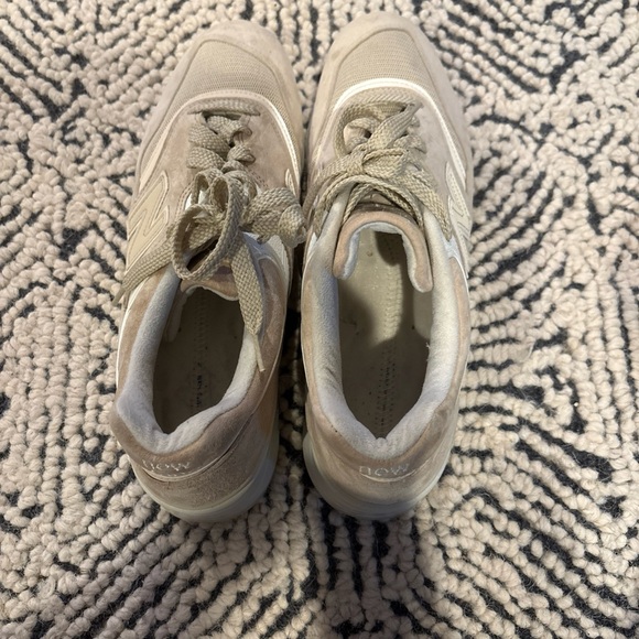 New Balance Taupe and White Sneakers - Picture 5 of 7